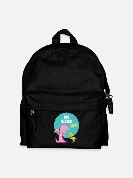 Big sister brother and sister brother 2018 T-shirt - Kids' Backpack - black