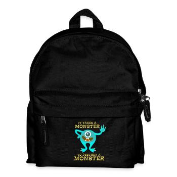 Monster - Creepy - Destroy - Gift - Kids' Backpack - black - Front