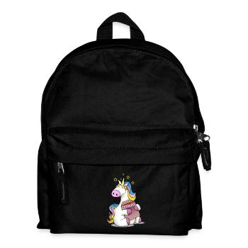 Einhorn Geschenk Kekse Essen Kawaii Süß Mädchen - Kinder Rucksack - Schwarz - Vorne