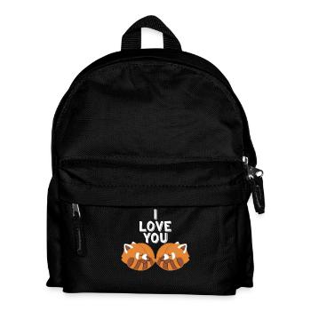 Roter Panda - Liebe - Paar - Partner - Geschenk - Kinder Rucksack - Schwarz - Vorne