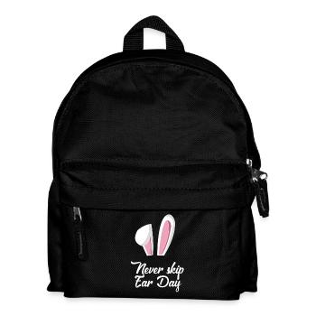 Never Skip Ear Day - Kids' Backpack - black - Front