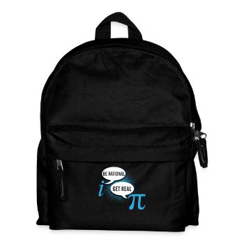 Pi Day Be Rational Get Real Shirt - Kinder Rucksack - Schwarz - Vorne