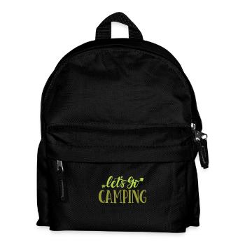 Lets go camping - Camping Shirt - Kinder Rucksack - Schwarz - Vorne