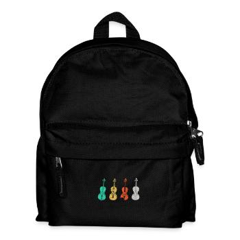Vintage violon violon - cadeau de musique - Sac à dos Enfant - noir - Devant