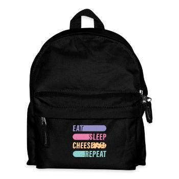 Cheese T-Shirt Cheese Lovers Gift Funny Retro - Kids' Backpack - black - Front