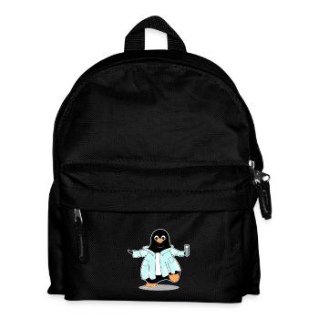 Pinguin comic Wissenschaftler Chemie Biologie - Kinder Rucksack - Schwarz - Vorne