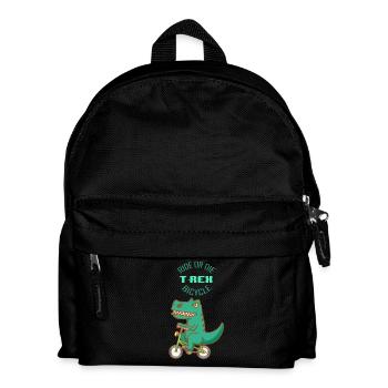 Strample oder sterbe - T-Rex Fahrrad - Kinder Rucksack - Schwarz - Vorne