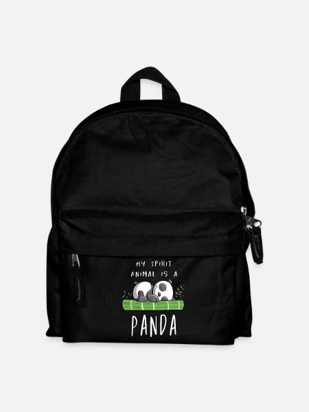 Mon esprit Animal est un panda - Panda Bear - Comic - Sac à dos Enfant - noir