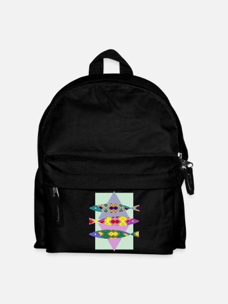 Fisch - Kinder Rucksack - Schwarz