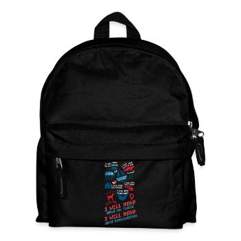 Gifts for Book Lover Shirt Funny Man Wife - Kids' Backpack - black - Front
