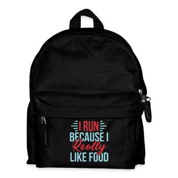 I Run Because I Really Like Food T-Shirt - Kids' Backpack - black - Front