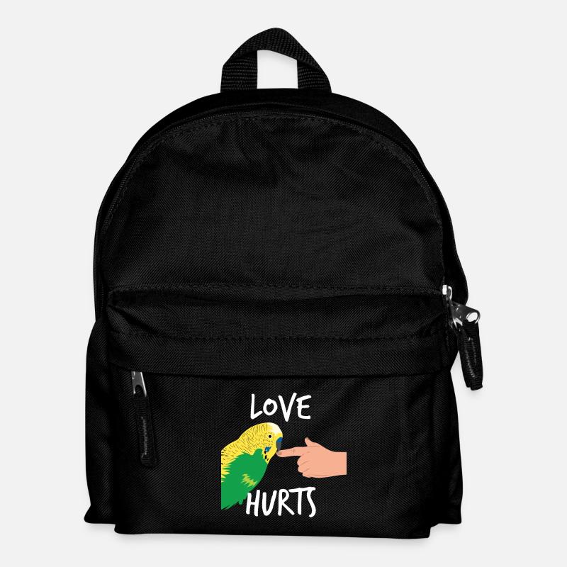 Budgie T-Shirt Parrot Funny Gift - Kids' Backpack - black