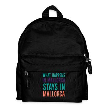 What happens in Mallorca stays in Mallorca - Kids' Backpack - black - Front