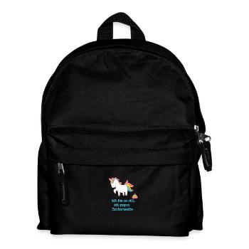 Zuckerwatte Einhorn - Kinder Rucksack - Schwarz - Vorne