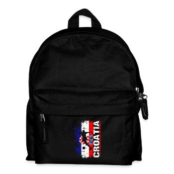 Kroatien Fussball Nationalmannschaft - Geschenk - Kinder Rucksack - Schwarz - Vorne