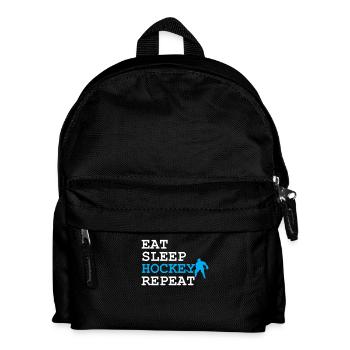 Eat Sleep Hockey Repeat - Kids' Backpack - black - Front