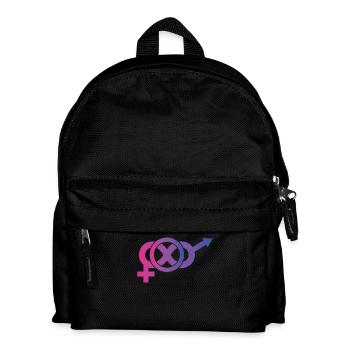 Bisexual T-Shirt - Bisexual - Bi - LGBT - CSD - Kids' Backpack - black - Front
