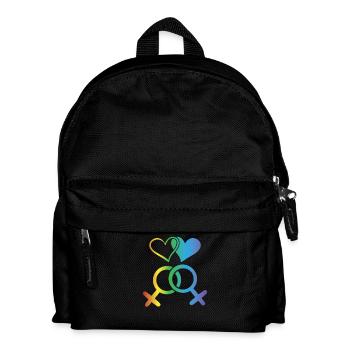 LGBT T-Shirt - Homosexuell - Gay - Lesbisch - CSD - Kinder Rucksack - Schwarz - Vorne