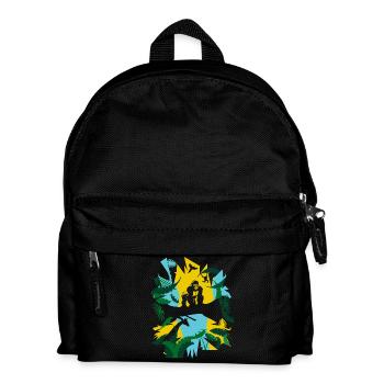 Dschungel Gorilla - Kinder Rucksack - Schwarz - Vorne