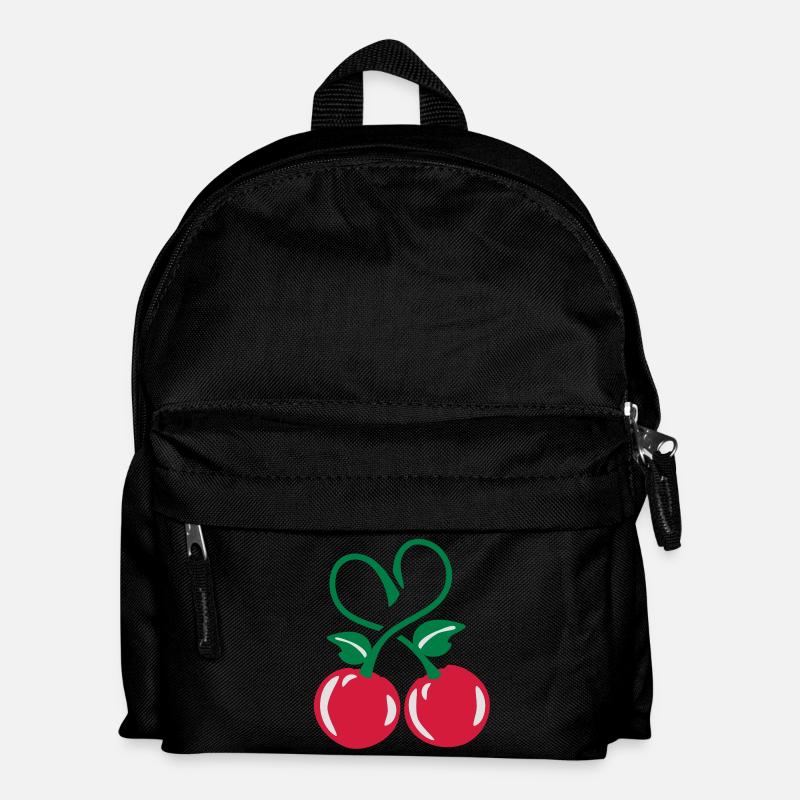 cherry heart - Kids' Backpack - black