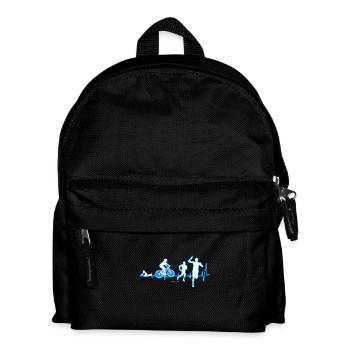 Herzschlag Triathlon Triathlet Geschenk - Kinder Rucksack - Schwarz - Vorne