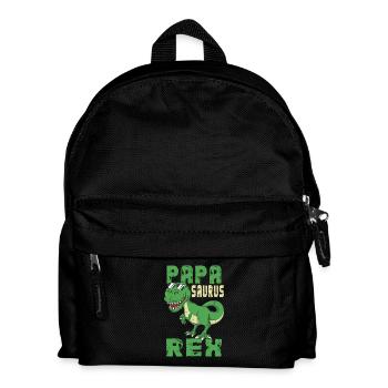 Papasaurus Rex Dinosaur T-Rex Dad Gift - Kids' Backpack - black - Front