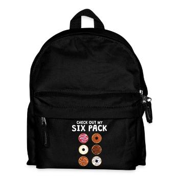 Funny Check out my six pack T-Shirt - Kids' Backpack - black - Front