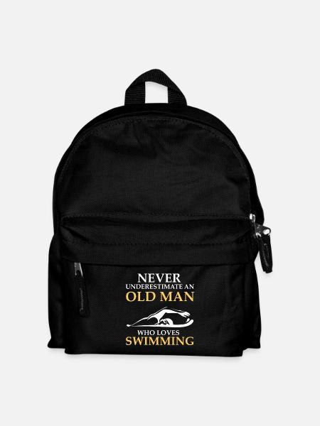 Never underestimate an old man. - Gift - Kids' Backpack - black