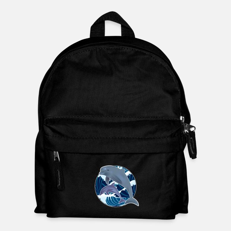 Delfin - Kinder Rucksack - Schwarz