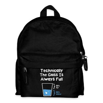 Technically The Glass Is Always Full - Kinder Rucksack - Schwarz - Vorne