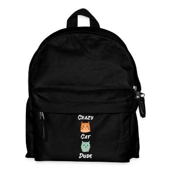 Crazy Cat Type Cat lover Cat Meow - Kids' Backpack - black - Front