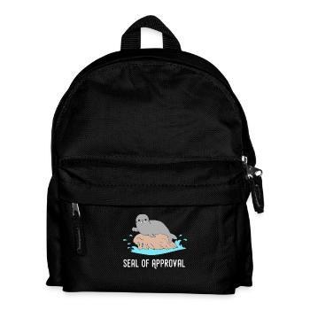 Seerobbe Daumen Hoch Meerestier Seelöwe Lustig - Kinder Rucksack - Schwarz - Vorne