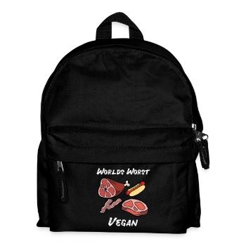 Anti Vegan Carnivore Meat Filet Gift - Kids' Backpack - black - Front