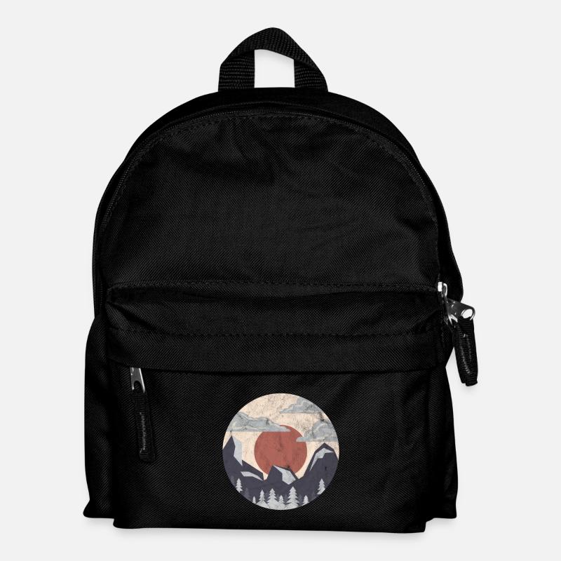 Kreis Natur Geschenk Shirt - Kinder Rucksack - Schwarz