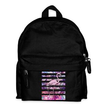 Flamant rose - Sac à dos Enfant - noir - Devant