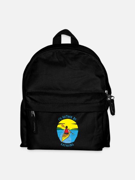 Kayak Kayak Canoe Paddling Water Sports Gift - Kids' Backpack - black