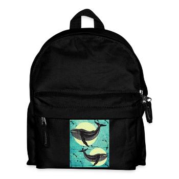 Baleines de baleine - Sac à dos Enfant - noir - Devant