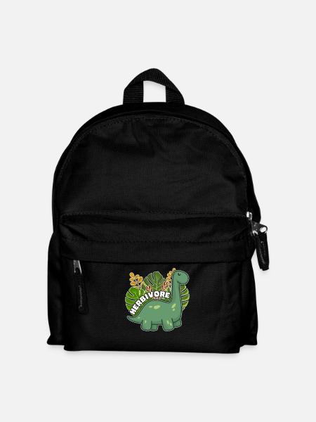 Plant Dino Dinosaur Vegan Vegan Gift - Kids' Backpack - black
