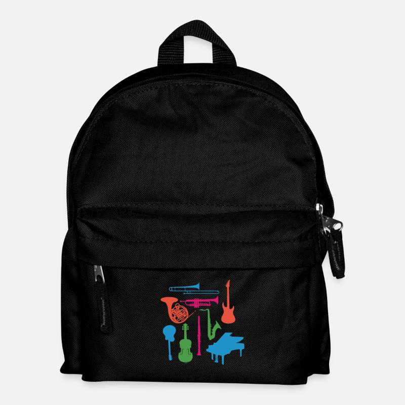 Musikinstrumente - Kinder Rucksack - Schwarz