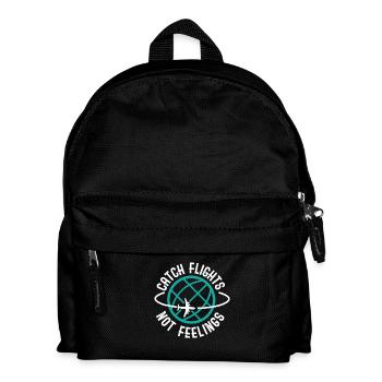 Catch Flights not Feelings - travelling journey - Kids' Backpack - black - Front