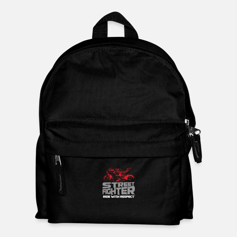 Streetfighter Ride with Respect - Kinder Rucksack - Schwarz
