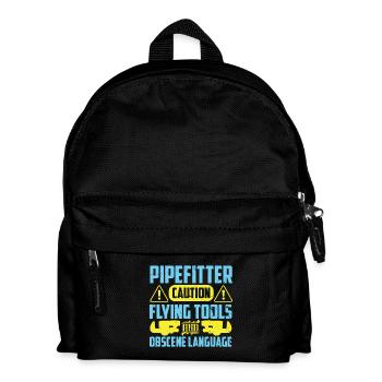 Pipefitter's Caution - Kids' Backpack - black - Front