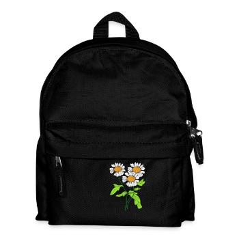 Gänseblümchen Blume Pflanze blühen Geschenkidee - Kinder Rucksack - Schwarz - Vorne