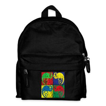 Chameleon Pop Art - Kids' Backpack - black - Front