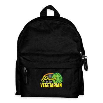 Proud to be Vegetarian - Kinder Rucksack - Schwarz - Vorne