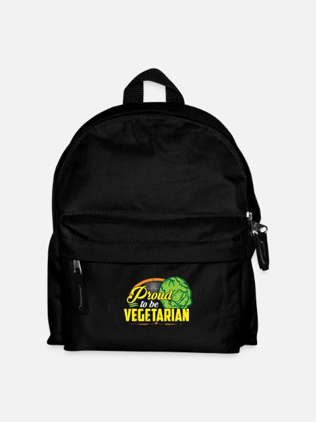 Proud to be Vegetarian - Kinder Rucksack - Schwarz