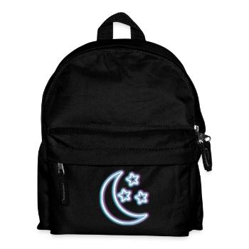 T-shirt néon Glow Moon Effet lumineux demi-lune - Sac à dos Enfant - noir - Devant