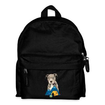 Pit Bull Terrier Pitbull Camping Camping Gift - Kids' Backpack - black - Front