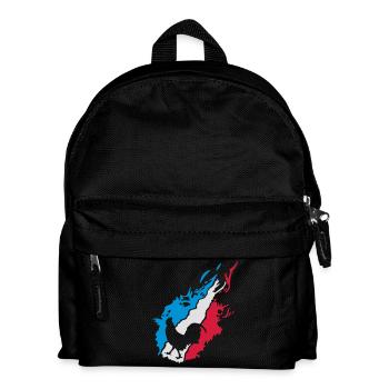 Frankreich-Fußballmannschaft Bär Schwanz flamme1 - Kinder Rucksack - Schwarz - Vorne