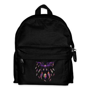 Geweih Indianer Federn Diamant Geschenk Vintage - Kinder Rucksack - Schwarz - Vorne